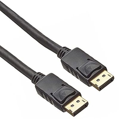 PremiumCord 2m DisplayPort to DisplayPort Cable, 18Gbps, 4K@60Hz, HDCP, Gold-Plated Connectors, Black