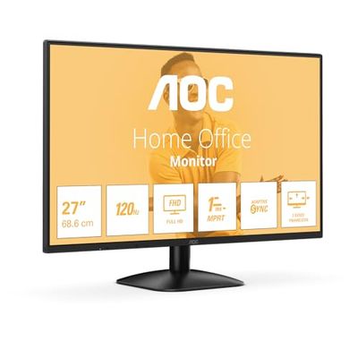 AOC 27B31H - Moniteur Full HD 27 Pouces, 120 Hz, synchronisation d'image adaptative (1920x1080, 1x D-Sub, 1x HDMI 1.4) Noir