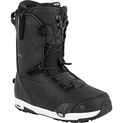 Nitro Męskie deski snowboardowe Profile TLS 23 All Mountain Freestyle Highend Premium system szybkiego sznurowania Step On Boot Snowboard, Black, MP 25,5 // EU 39 1/3 // US 7,5