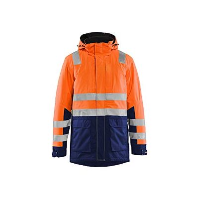 Blaklader 449519875389XS winterparka, High Vis oranje/marineblauw, maat XS