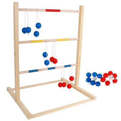 Play>it- Escalera de Golf en Madera con 6 Bolas, Color Naturaleza (Millarco International 93120)