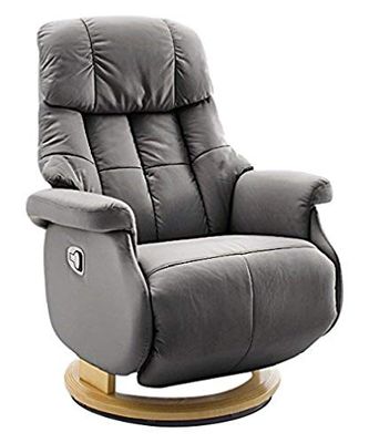 Robas Lund Fauteuil Cuir Fauteuil Relax jusqu'à 130 kg Fauteuil TV, Fauteuil de Relaxation TV véritable cuir boue, Calgary Comfort L