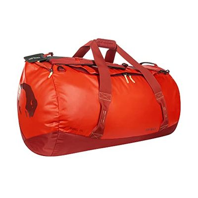 Tatonka Resväska skaft XXL (130 liter) – vattentät väska av lastbilspresenning med ryggsäckfunktion och stor dragkedjeöppning – 130 l ryggsäcksväska – robust och lätt att rengöra (röd orange)