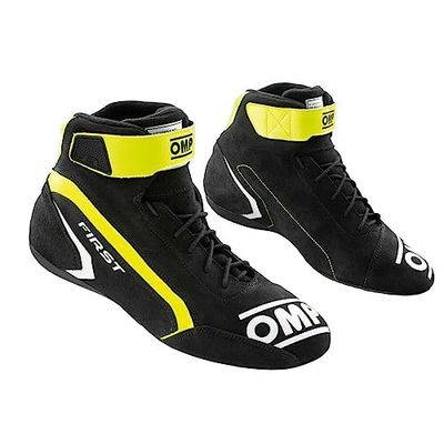 Omp Mixte First Race My2021 Chaussures Anthracite/Fluo Jaune Taille 43 FIA 8856-2018 Bateau, Standard