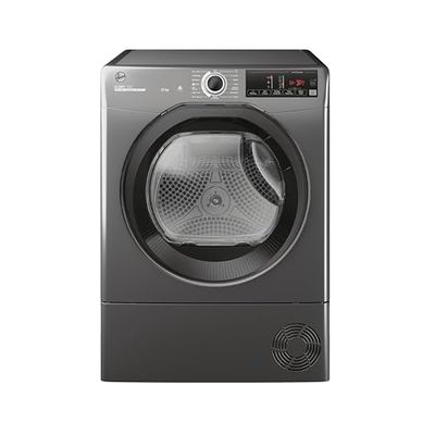 Hoover H-DRY 350 Freestanding Condenser Tumble Dryer, 10 Kg, Class B, Wi-Fi & Bluetooth, Four Drying Levels, Aquavision & Advanced Care, White, 59.6x60.4x85 cm - HRE C10TBER-80