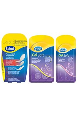 Scholl Pack Protections GelSoft Talon & Points sensibles et Pansements Ampoules Talon et Orteils