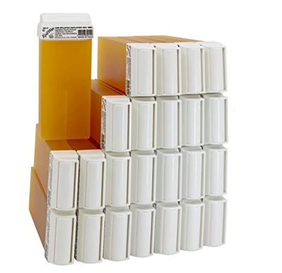 EpilWax Set of 24 Honey Wax Cartridges for Hair Removal - Large 100 ml Roll-on Waxing Refills