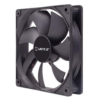 Fan d'ordinateur Unykach 120 mm, 51800, PC de Base de Base, 2000 TR/Min, 4 épingles, 7 Lames, silencieuse