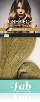 Fab One Piece Clip In Synthetic Heat Resistant Loose Waves Hair Extensions 60/12 - Platinum Blonde/Light Golden Brown