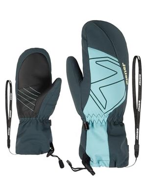 Ziener LAVALINO - Muffolo da sci per bambini, impermeabile, con risvolto lungo, modello Dark Jungle, 3,5