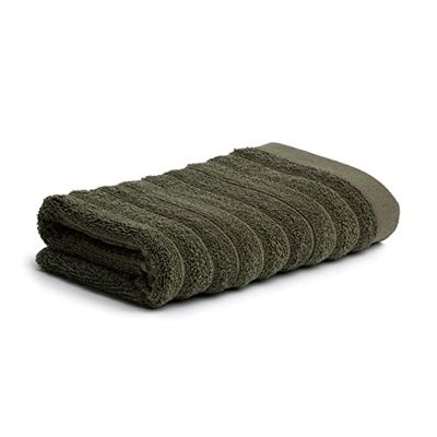 Möve Wellbeing Serviette longitudinale avec Ourlet Tubulaire 50 x 100 cm – Fabriqué en Allemagne – 85 % Coton 15 % Lin – Herbe de mer