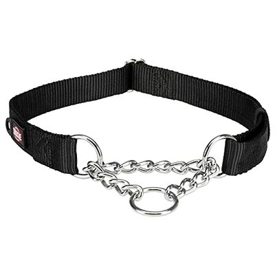 Trixie Premium Semi-Choke Dog Collar, Large/X-Large(45-70cm/25mm), Black