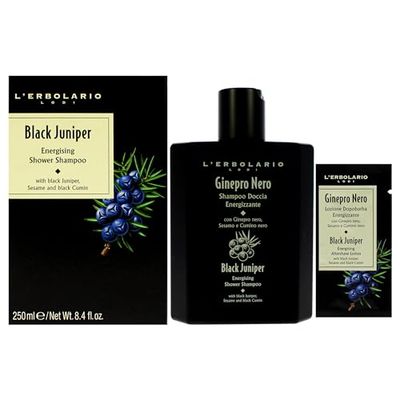 L'Erbolario Black Juniper Energising Shower Shampoo 8.45 Fl Oz 250ml