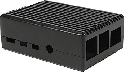 Allnet Carcasa de aluminio 193054 para Raspberry Pi, incluye ventilador pasivo, color negro