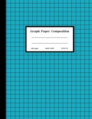 Graph Paper Composition: Light blue quad ruled 1 x 1 cm notebook, 200 pages