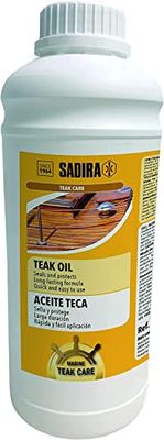SADIRA | Aceite de Teca 1 L. | Aceite de Madera Seca, Especial Barcos | Protege y nutre contra la Humedad