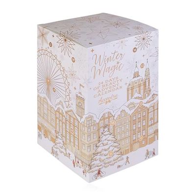 Accentra – Adventskalender Beauty 2024 med 24 wellness & kroppsvårdsprodukter – vård adventskalender kvinnor med kroppslotion, badsalt, tvål, duschbomb doftljus och mycket mer. Julkalender skönhet
