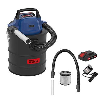 Güde Accu aszuiger AS 18-201-05 (18V, max. onderdruk: 80 mbar, slanglengte: 1 m, reservoirvolume: 15 l, slangdiameter: 30 mm, incl. HEPA-filter en 2,0 Ah accupack met oplader)