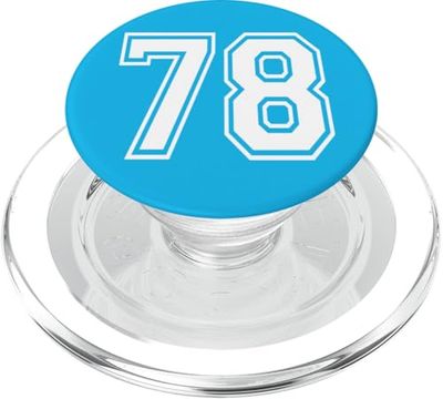 Número 78 Estilo Deportivo en Blanco PopSockets PopGrip para MagSafe