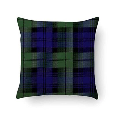 Doge Milano Coussin avec impression numérique, 100% Made in Italy, Coussin de canapé décoratif, amovible et lavable, Tartan - Modèle Lilia, 40x40x5 cm