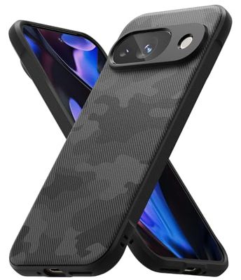 Ringke Onyx Compatibel met Google Pixel 9 Case, Robuust Phone Cover Duurzaam Schokbestendig TPU Hoesje - Camo Black