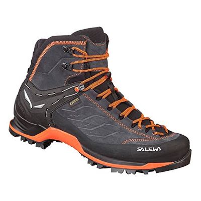 Salewa MS Mountain Trainer Mid Gore-TEX Chaussures de Randonnée Hautes, Asphalt/Fluo Orange, 47 EU