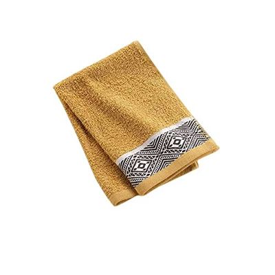Douceur d'Intérieur Esteban Ocre - Asciugamano ospite in spugna jacquard, 30 x 50 cm