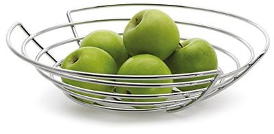 blomus – Wires – snygg korg av stålnät, diameter 30 cm, mångsidig hemtillbehör för modern och organiserad inredning (artikelnummer: 68482)