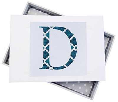 White Cotton Cards Alphabetics Initiale D Mini Album Photo, Multicolore