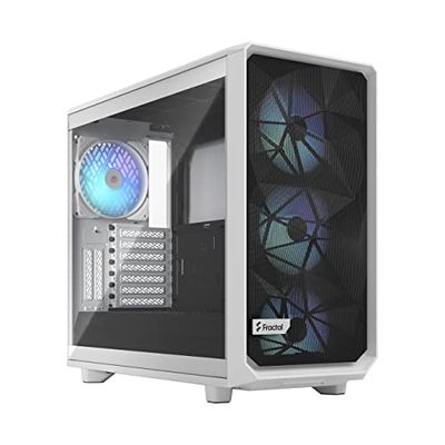 Fractal Design Meshify 2 White - Tempered Glass Clear tint - RGB