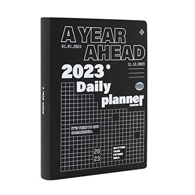 Agenda 2023 día por página A Year Ahead - Agenda cuero reciclado y tinta ecológica - Agenda anual 2023 - Agenda A5 - Planner 2023 - Agenda Kokonote 2023