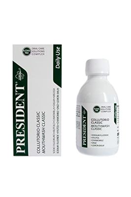 President - KLASYCZNY KOLUTOR, Do higieny jamy ustnej, Zapobiega i przeciwdziała tworzeniu się płytki nazębnej i próchnicy - 200 ml