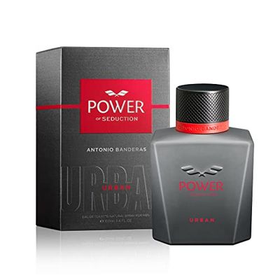 Antonio Banderas Perfumes - Power of Seduction Urban, Eau de Toilette Spray pour homme, Parfum aromatique et boisé, avec agrumes, mandarine, lavande, bois de sandal et vanille - 100 ml