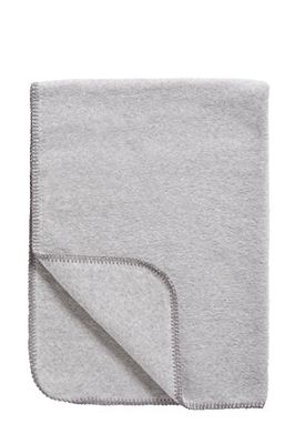 Meyco Baby Uni Couverture de bébé Grande (100% Coton, très Doux & séchage Rapide, été & Hiver, Made in Germany, 100 x 150 cm), Grey Melange