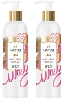 Pantene Curl Cream, Leave In Conditioner with Coconut Oil, 235ml, Heat Protection Spray for Styling (Pack of 2)