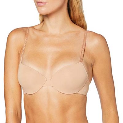 Emporio Armani Donna Invisible Bra Basic Bonding Microfiber Reggiseno con Coppe Modellate, Rosa (Nude Pink), 32B