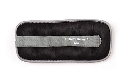 Trendy Sport Unisex - enkel- en polsbanden voor volwassenen, zwart-grijs, 1,0 kg