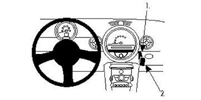 Brodit 853979 ProClip för Mini Cooper 07-09 Angled Mount svart