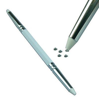 GS-Nails Picker Upper Blanc + 50 strass, Nail Art Strass applicateur outil outil