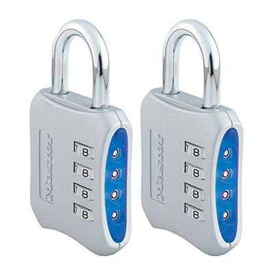 Rawrr DELOCKB3 resettable combinatie, slot voor gym en school, blauw, 2 stuks, 653BLUE