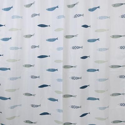 Gedy Cortina 240x200 cm Greece Blanco-Azul