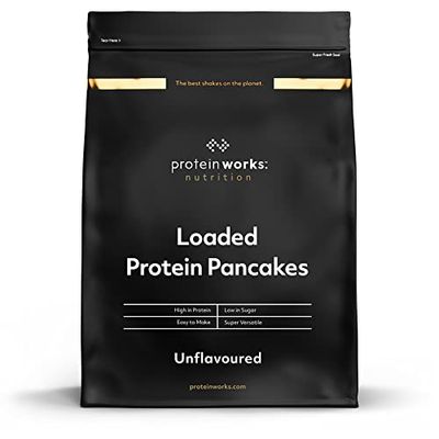 Protein Works - Pancakes Protéinés | Mélange pour crêpes Premium | Snack Idéal | Petit-Dejeuner protéiné | 16 Portions | Nature | 1kg