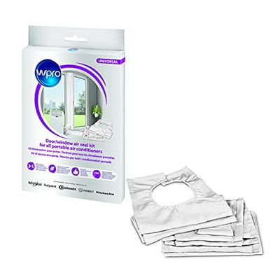 Wpro ASK007 Kit de sellado de aire para climatizador, kit de juntas para ventanas o puertas cuando se utiliza aire acondicionado móvil