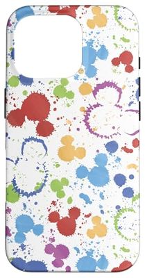 Disney Ink and Paint Mickey Mouse Icon Splat Pattern Case for iPhone 16 Pro