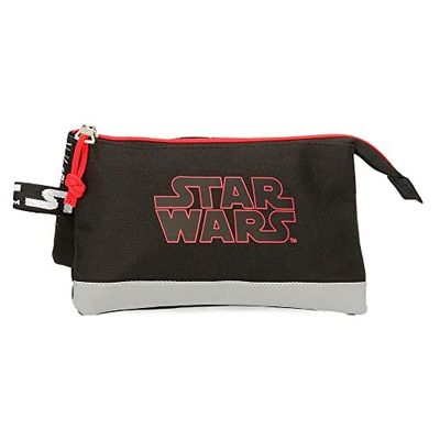 Star Wars Space Mission Pennenetui, drievoudig, zwart, 22 x 12 x 5 cm, polyester
