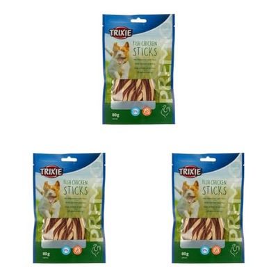 Trixie premio Fish Chicken - Sticks per cani, 80 g (Confezione da 3)
