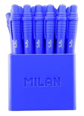 Milan A.C Bote 40 bolígrafos Mini P1 Touch azules, white