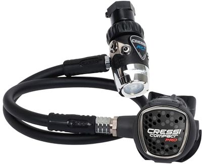 Cressi Regulador Mc9-sc Compact Pro – DIN 300, Unisex, Negro/Plata, Uni
