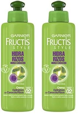 Garnier Fructis Style Hidra Rizos Crema Definidora Fuerte Nº2, Traitement des Cheveux (Lot de 2)