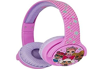 OTL Technologies LOL Glitterati Club Junior Bluetooth-headset, draadloos, voor kinderen (officieel gelicentieerd product), roze